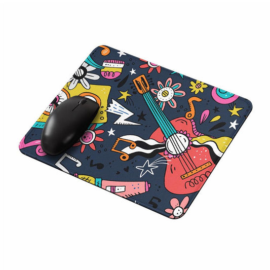 Doodle Hippie Music Guitar Mouse Pads-Oxvistore