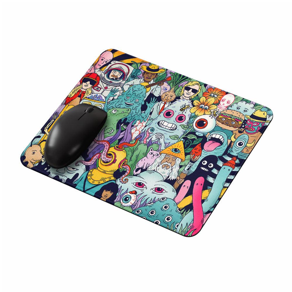 Doodle Monster and Alien Mouse Pads-Oxvistore