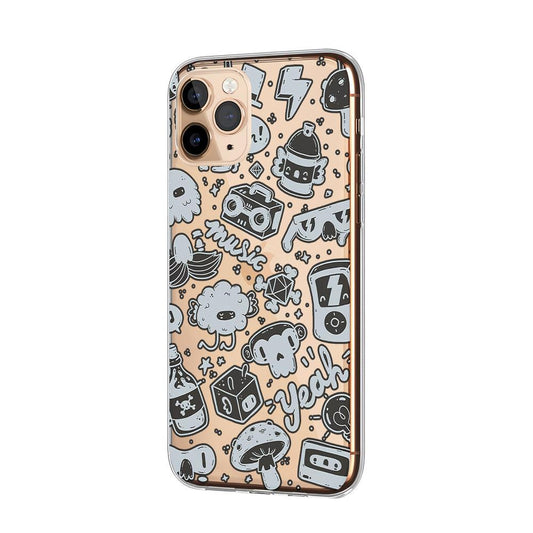 Doodle Music for Night Dance Clear Soft Case-Oxvistore