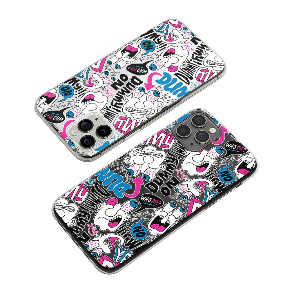 Doodle The Crazy Eye Clear Soft Case-Oxvistore