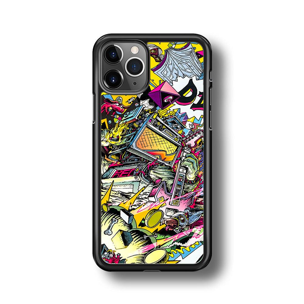 Doodle Box Toys iPhone 11 Pro Case-Rubber Black (2D Case)-Oxvistore