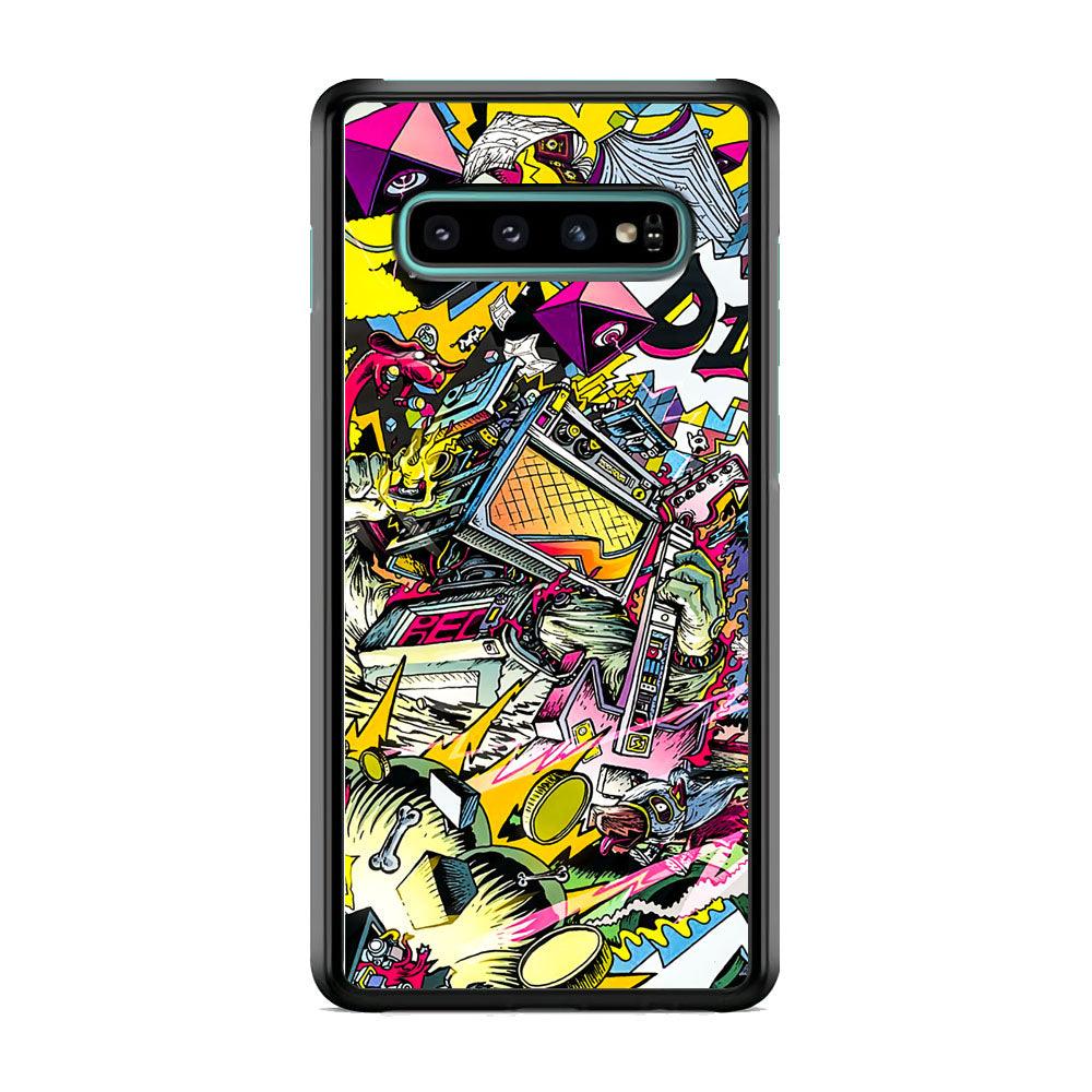 Doodle Box Toys Samsung Galaxy S10 Case-Rubber Black (2D Case)-Oxvistore