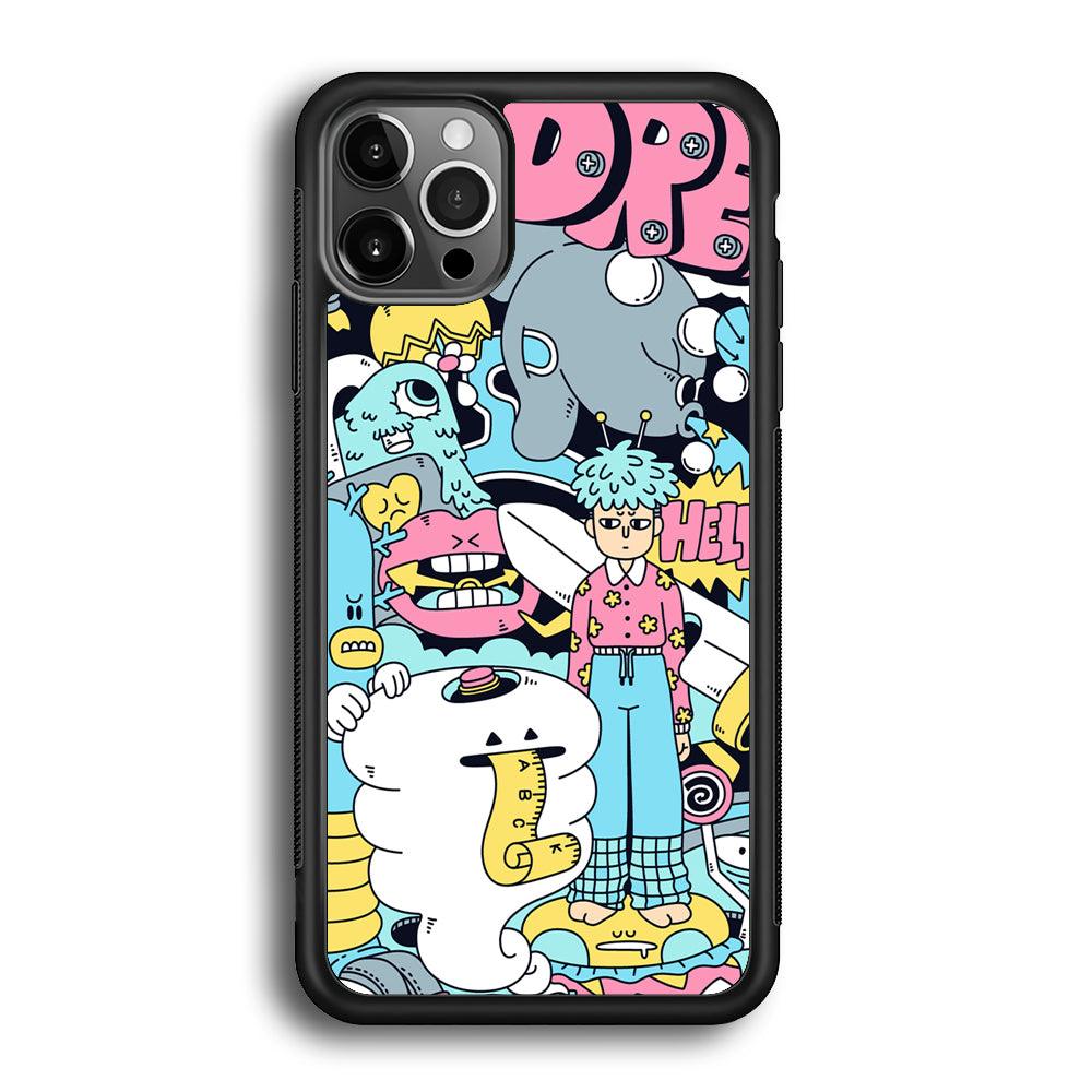 Doodle Dreams iPhone 12 Pro Max Case-Rubber Black (2D Case)-Oxvistore