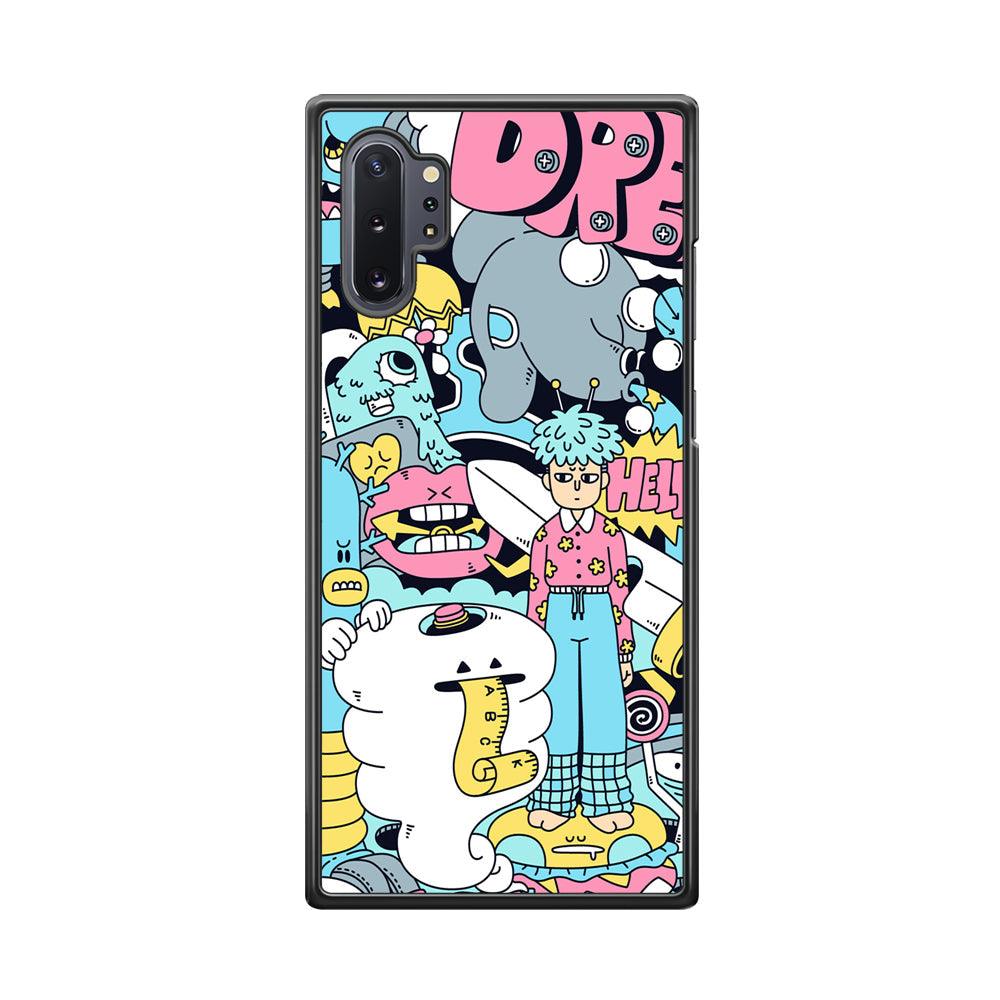 Doodle Dreams Samsung Galaxy Note 10 Plus Case-Rubber White (2D Case)-Oxvistore