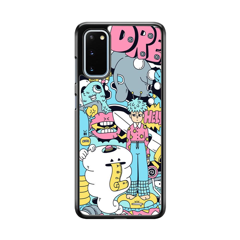 Doodle Dreams Samsung Galaxy S20 Case-Rubber Black (2D Case)-Oxvistore