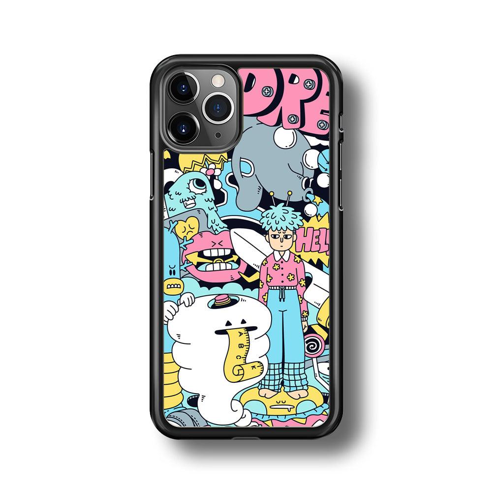 Doodle Dreams iPhone 11 Pro Max Case-Rubber Black (2D Case)-Oxvistore