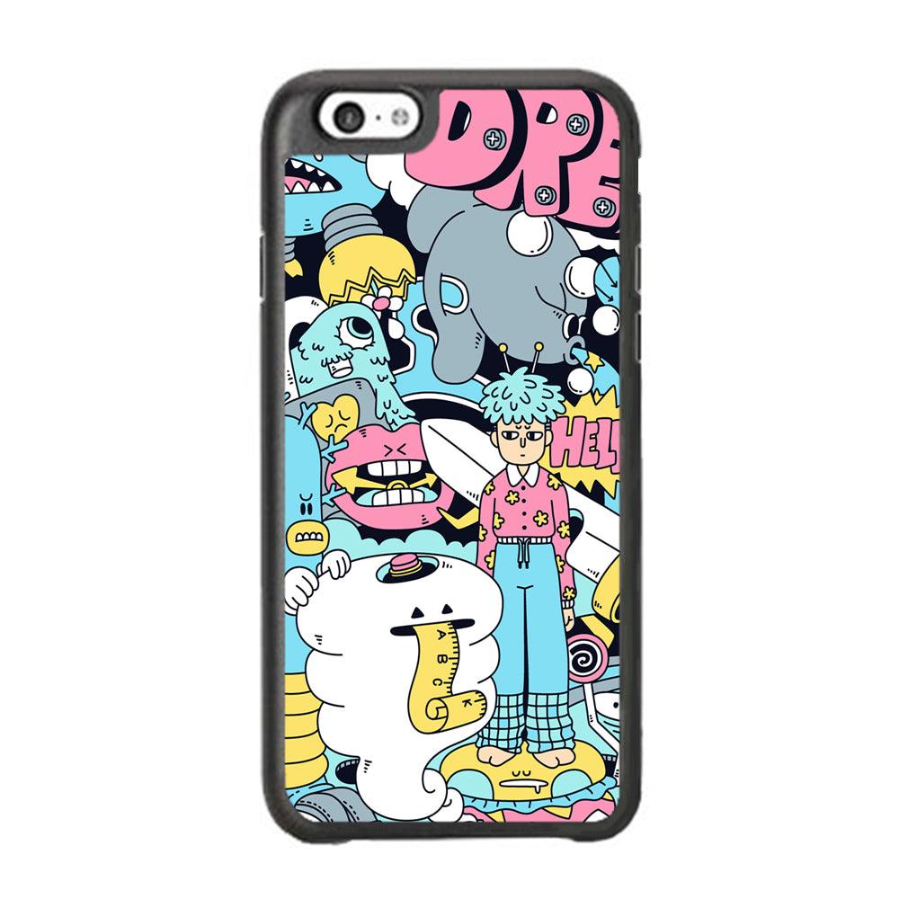 Doodle Dreams iPhone 6 Plus | 6s Plus Case-Rubber Black (2D Case)-Oxvistore