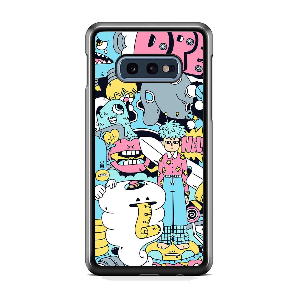 Doodle Dreams Samsung Galaxy S10E Case-Rubber Black (2D Case)-Oxvistore