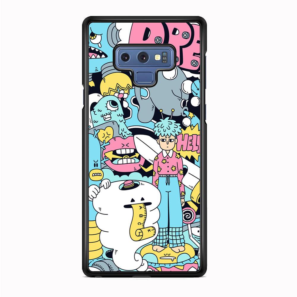 Doodle Dreams Samsung Galaxy Note 9 Case-Rubber White (2D Case)-Oxvistore