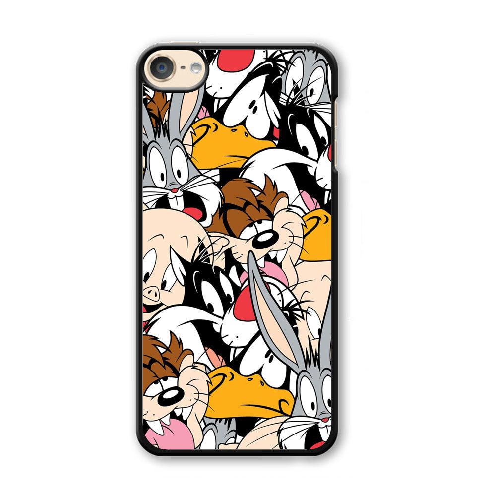 Doodle Looney Tunes Stars iPod Touch 6 Case-Plastic Black (2D Case)-Oxvistore