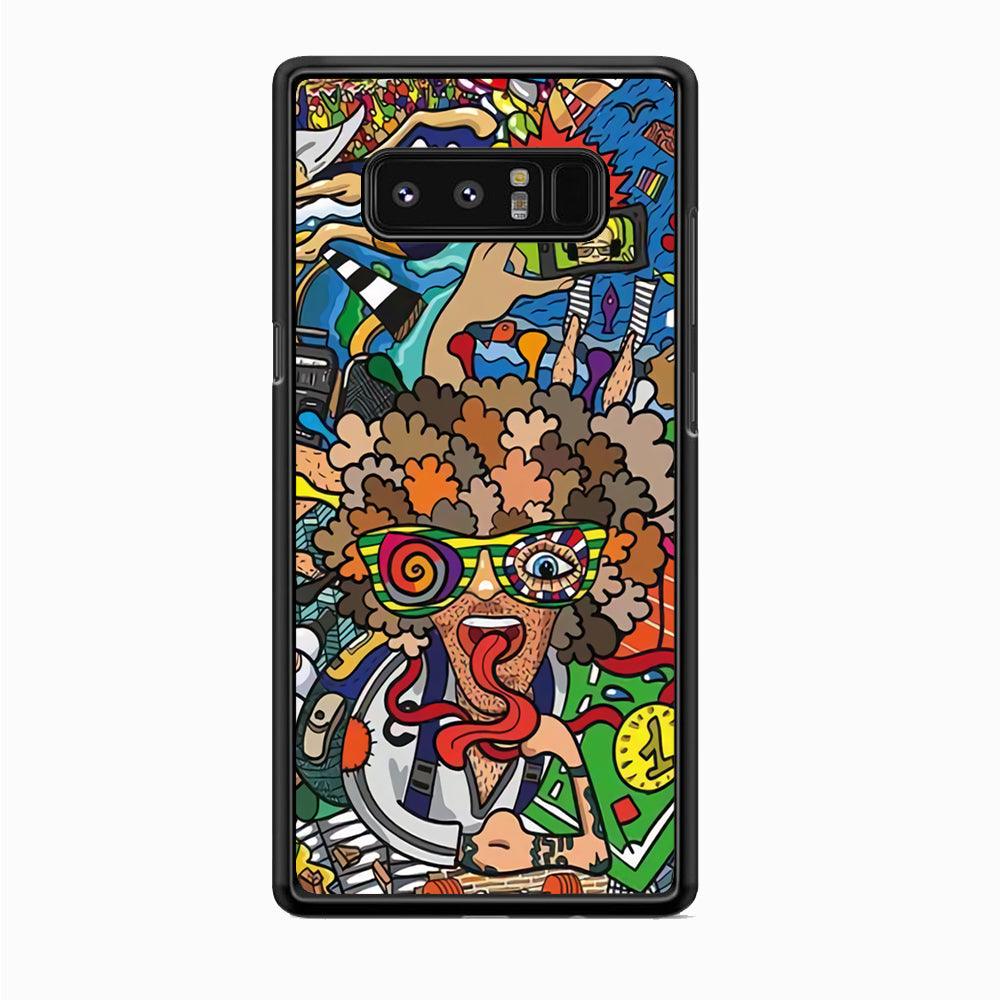 Doodle Olimpyc Sport Samsung Galaxy Note 8 Case-Rubber Black (2D Case)-Oxvistore