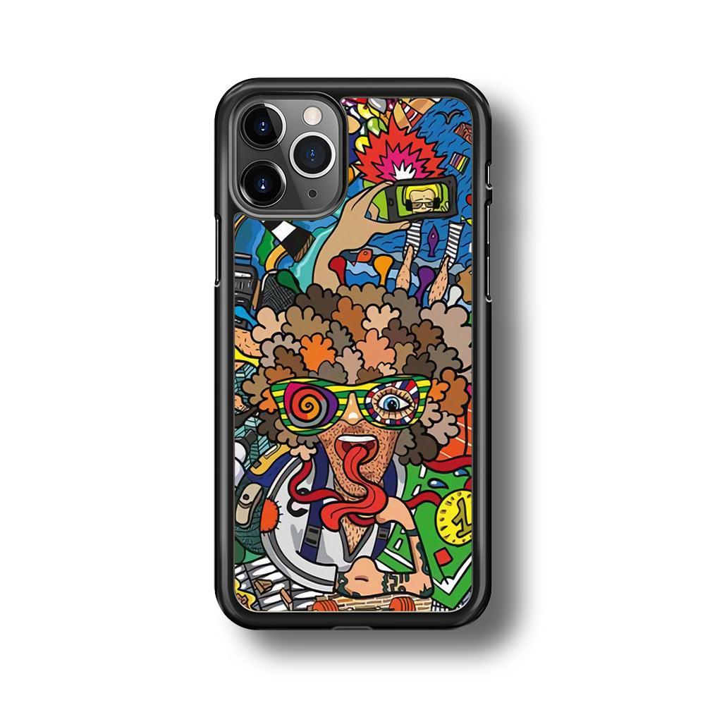 Doodle Olimpyc Sport iPhone 11 Pro Max Case-Rubber Black (2D Case)-Oxvistore