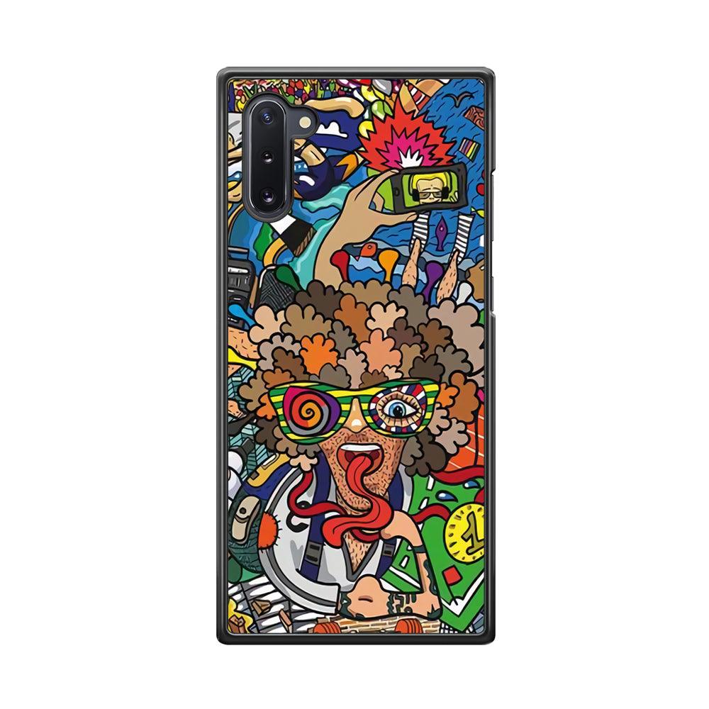 Doodle Olimpyc Sport Samsung Galaxy Note 10 Case-Rubber Black (2D Case)-Oxvistore