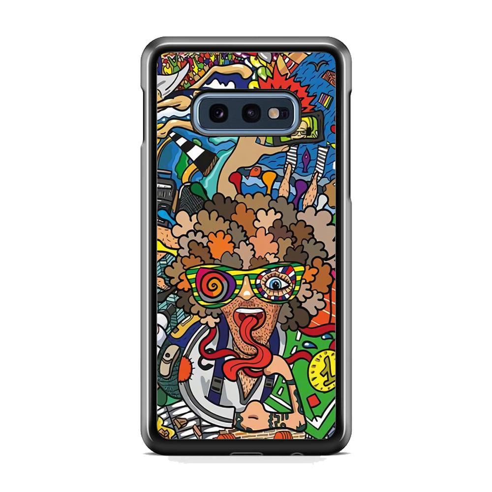 Doodle Olimpyc Sport Samsung Galaxy S10E Case-Rubber Black (2D Case)-Oxvistore