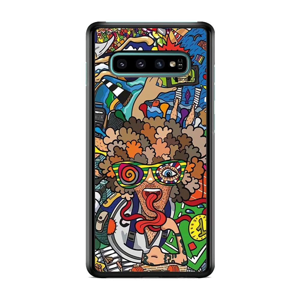 Doodle Olimpyc Sport Samsung Galaxy S10 Plus Case-Rubber Black (2D Case)-Oxvistore