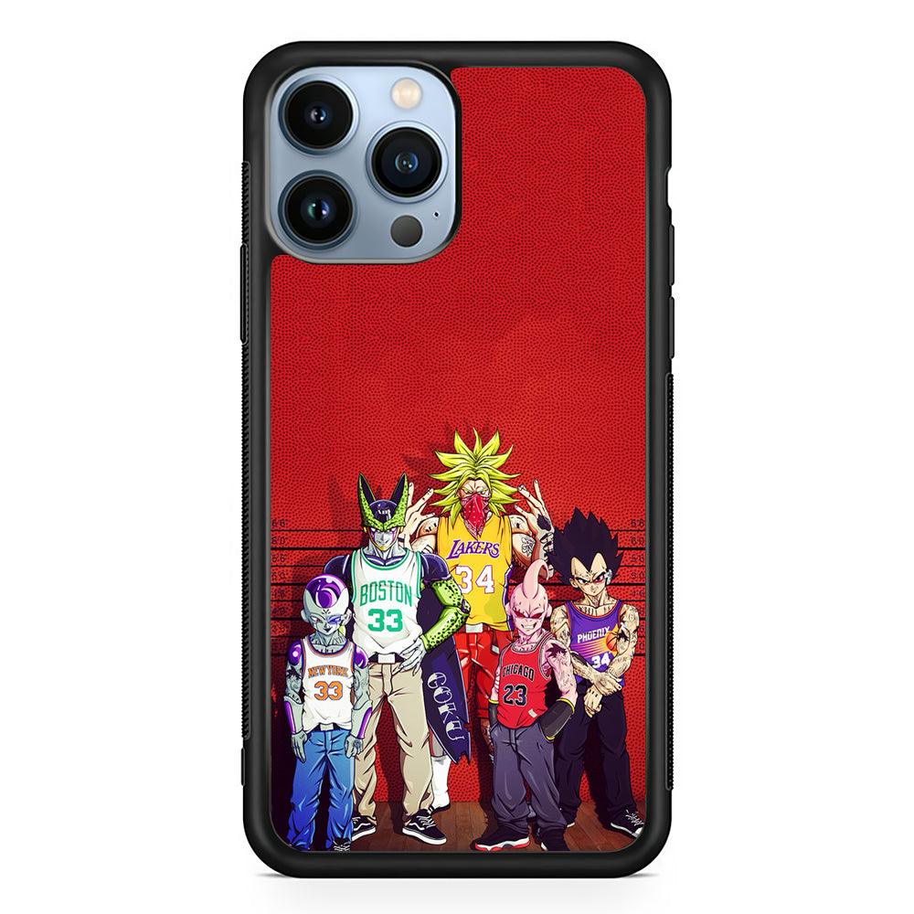Dragon Ball NBA Style 2D Rubber Phone Case-Black-Oxvistore
