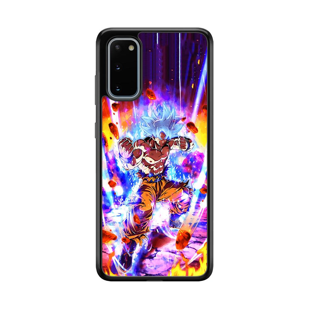 Dragon Ball Z Break The Ground Samsung Galaxy S20 Case-Rubber Black (2D Case)-Oxvistore