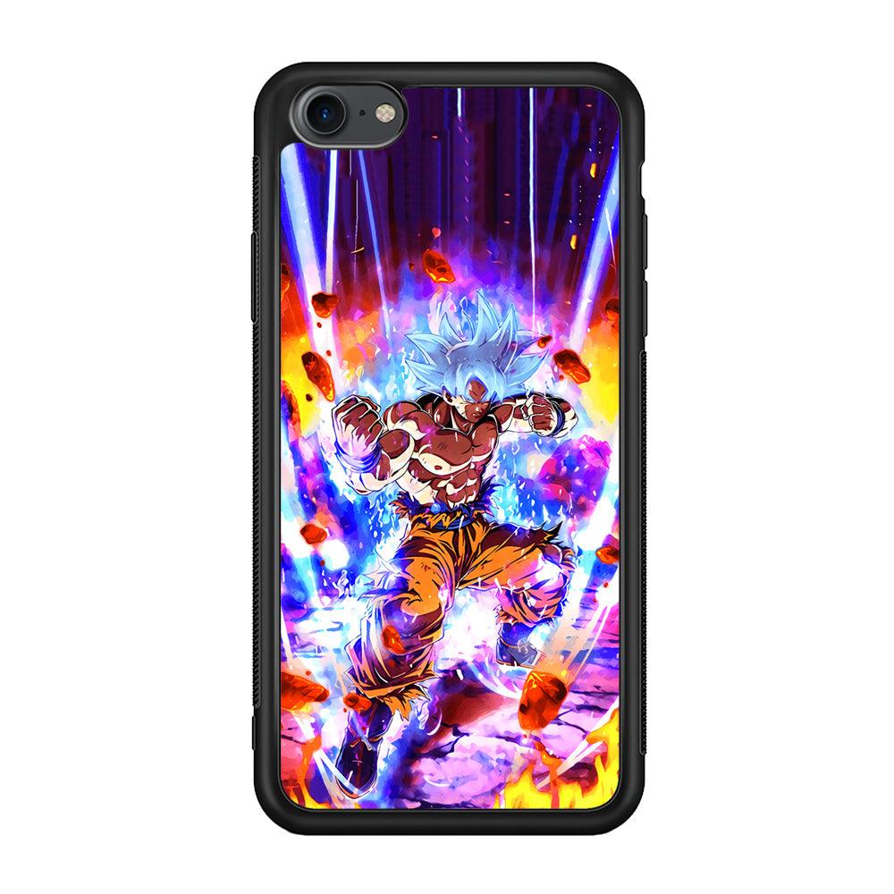 Dragon Ball Z Break The Ground iPhone 7 Case-Rubber Black (2D Case)-Oxvistore