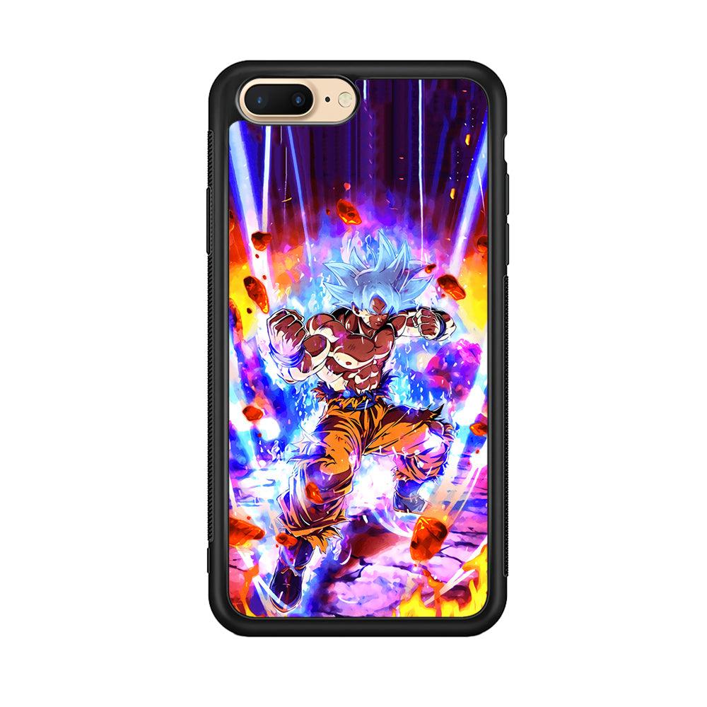 Dragon Ball Z Break The Ground iPhone 7 Plus Case-Rubber Black (2D Case)-Oxvistore