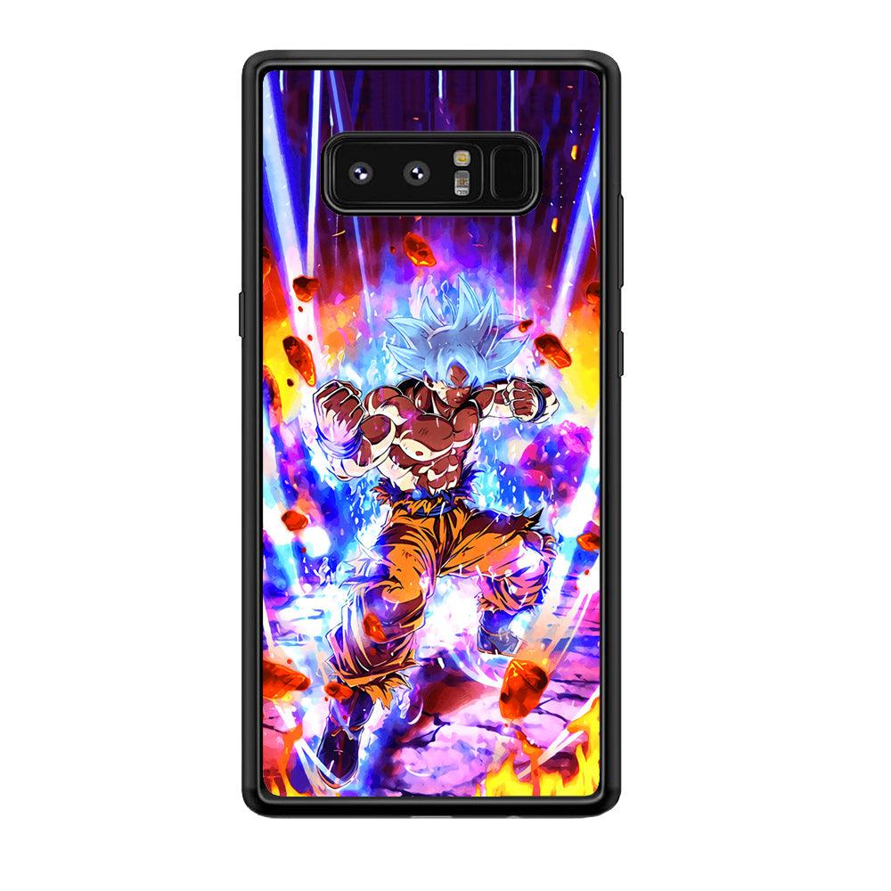 Dragon Ball Z Break The Ground Samsung Galaxy Note 8 Case-Rubber Black (2D Case)-Oxvistore