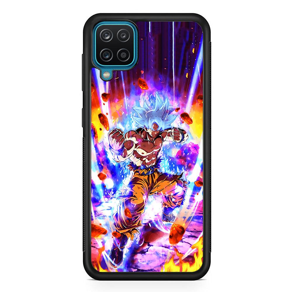Dragon Ball Z Break The Ground Samsung Galaxy A12 Case-Rubber Black (2D Case)-Oxvistore