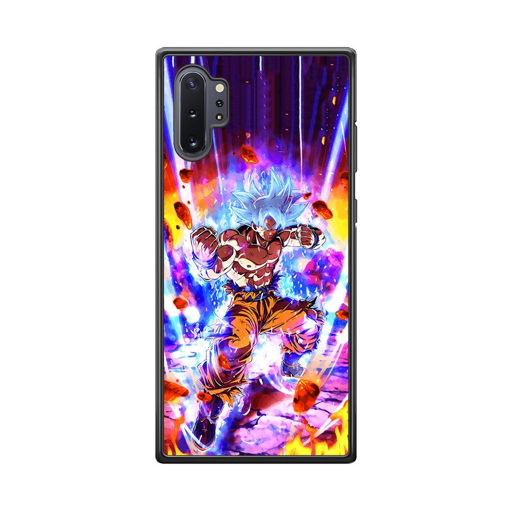 Dragon Ball Z Break The Ground Samsung Galaxy Note 10 Plus Case-Rubber Black (2D Case)-Oxvistore