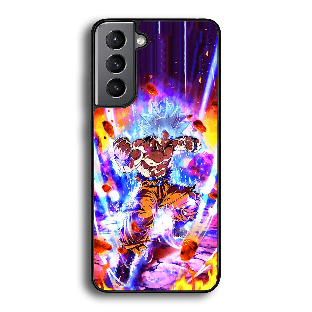 Dragon Ball Z Break The Ground Samsung Galaxy S21 Plus Case-Rubber Black (2D Case)-Oxvistore
