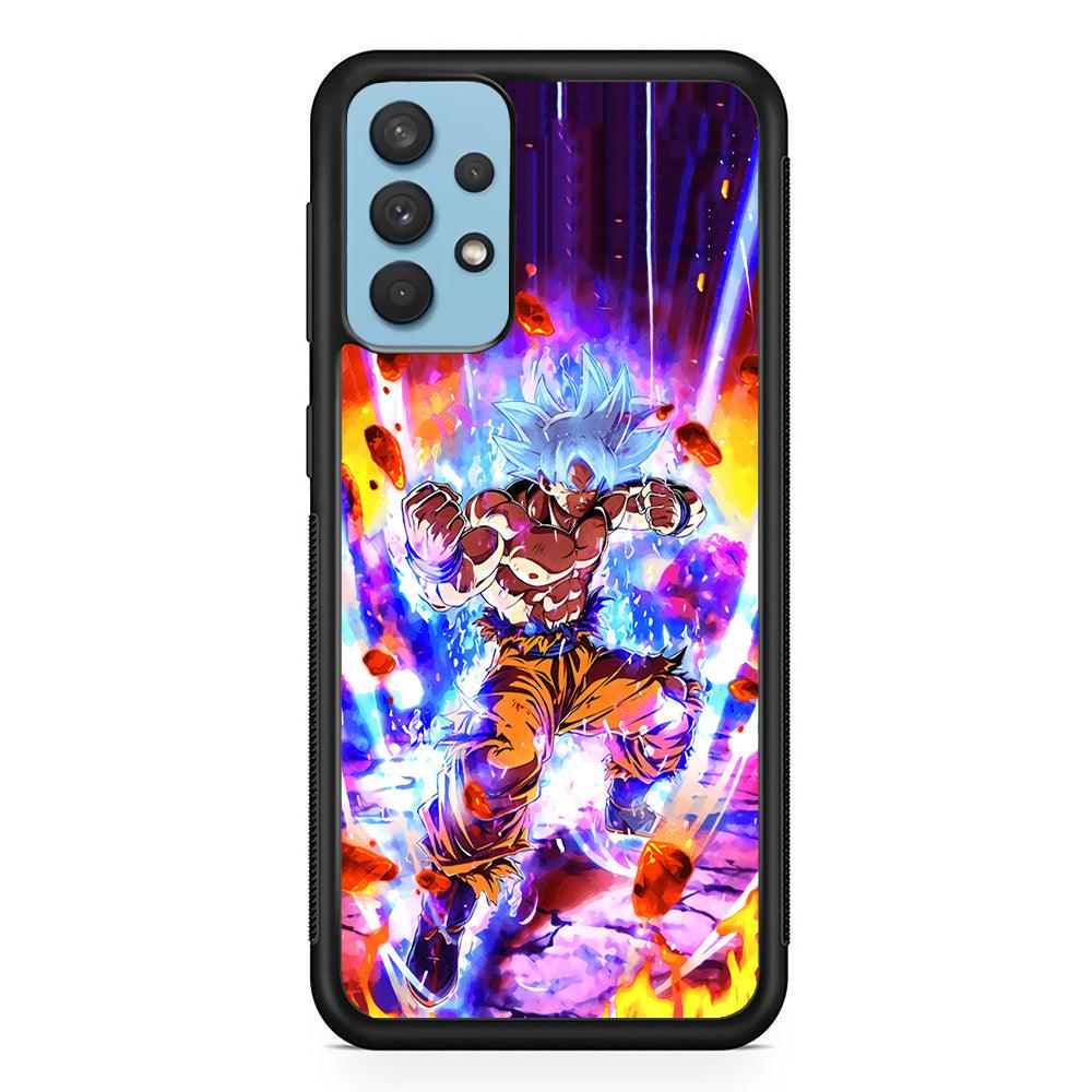 Dragon Ball Z Break The Ground Samsung Galaxy A32 Case-Rubber Black (2D Case)-Oxvistore