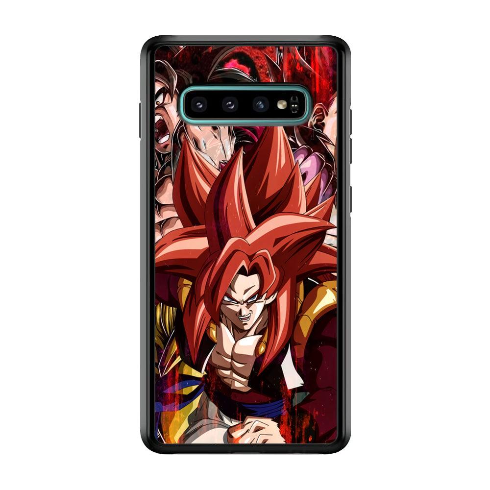 Dragon Ball Z Go Ahead and Fight Samsung Galaxy S10 Plus Case-Rubber Black (2D Case)-Oxvistore