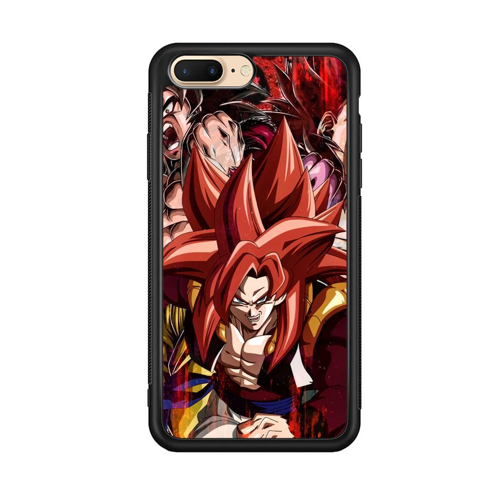 Dragon Ball Z Go Ahead and Fight iPhone 8 Plus Case-Rubber Black (2D Case)-Oxvistore