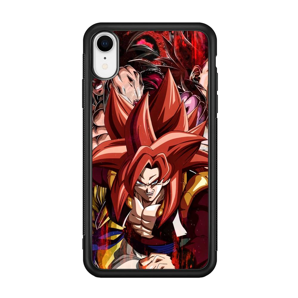 Dragon Ball Z Go Ahead and Fight iPhone XR Case-Rubber Black (2D Case)-Oxvistore