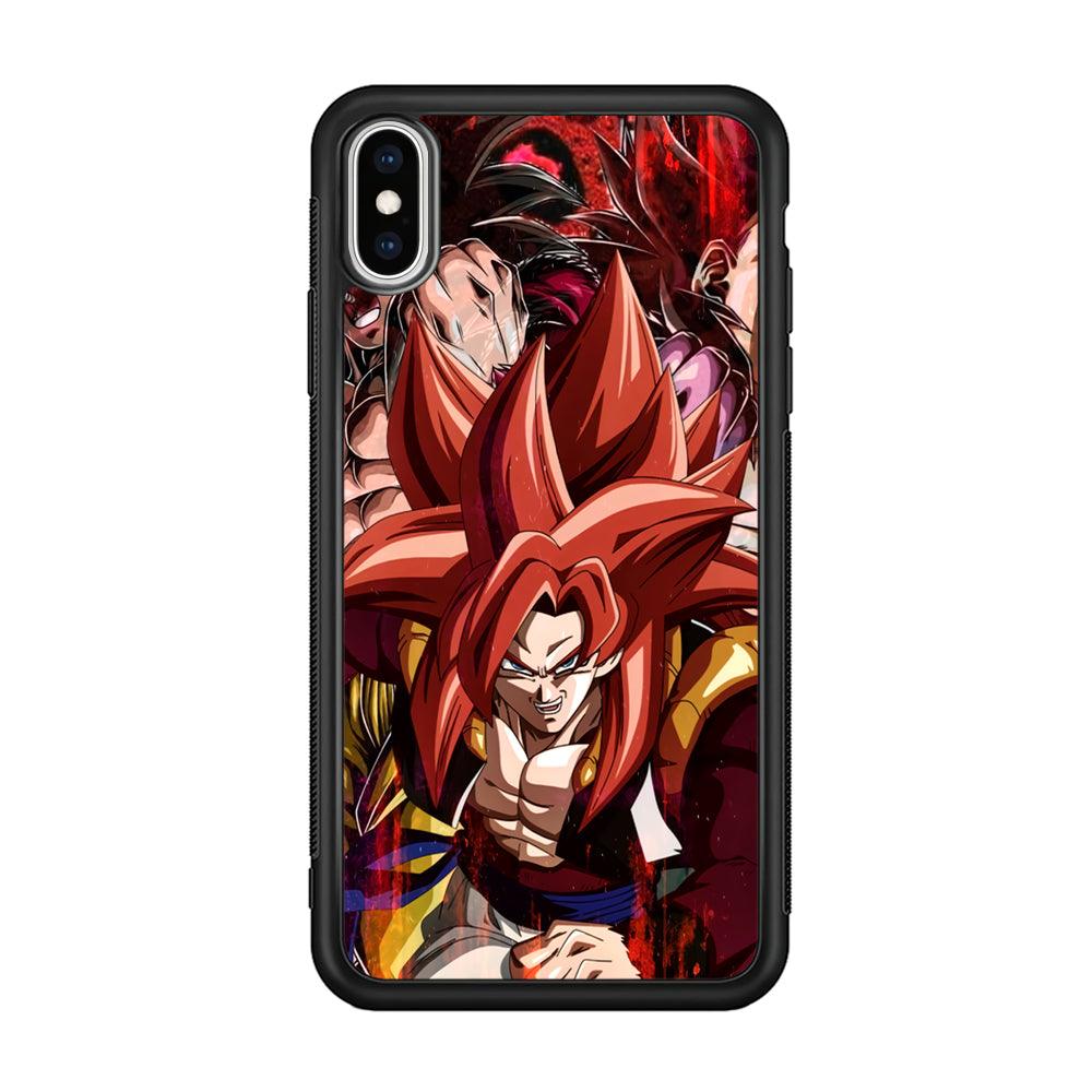 Dragon Ball Z Go Ahead and Fight iPhone XS Case-Rubber Black (2D Case)-Oxvistore