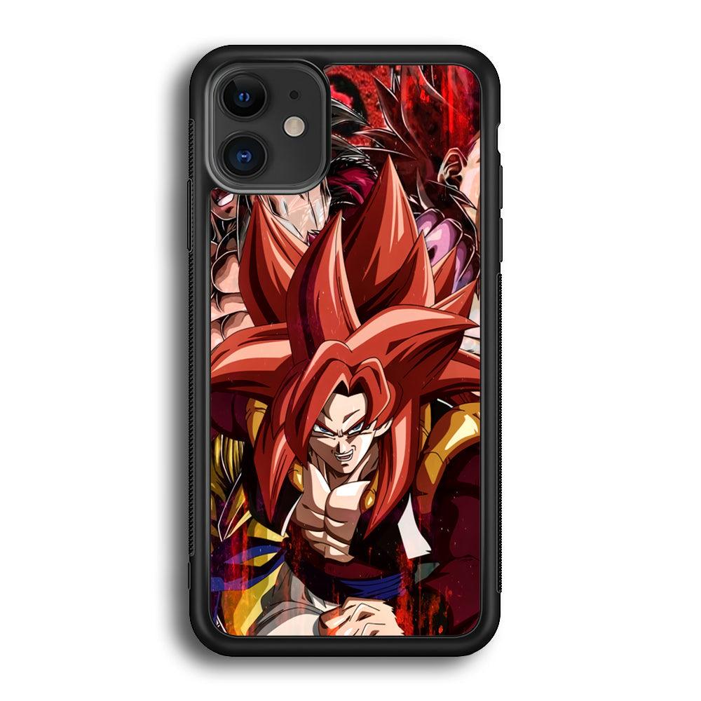 Dragon Ball Z Go Ahead and Fight iPhone 12 Case-Rubber Black (2D Case)-Oxvistore