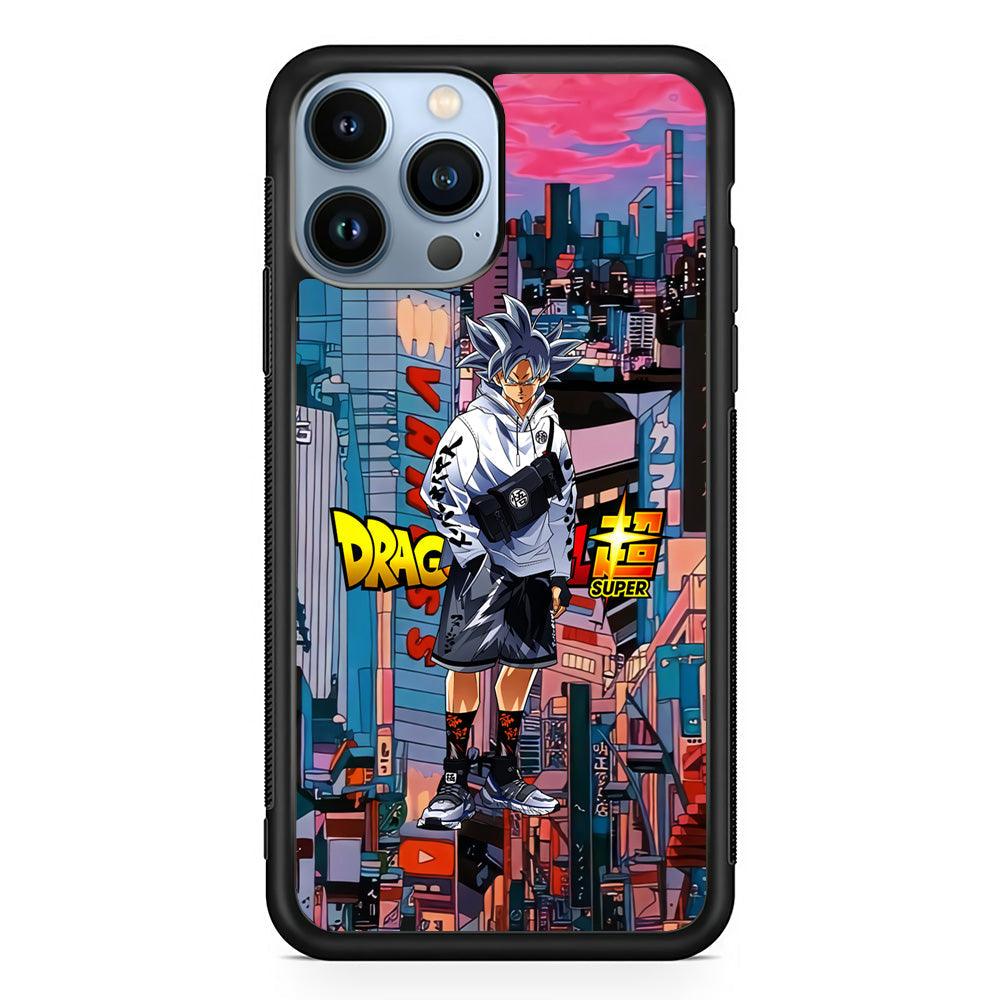Dragon Ball Z Goku Super Hype iPhone 14 Pro Max Case-Rubber Black (2D Case)-Oxvistore