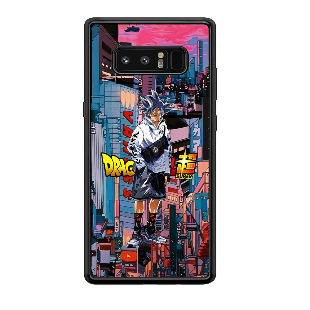 Dragon Ball Z Goku Super Hype Samsung Galaxy Note 8 Case-Rubber Black (2D Case)-Oxvistore