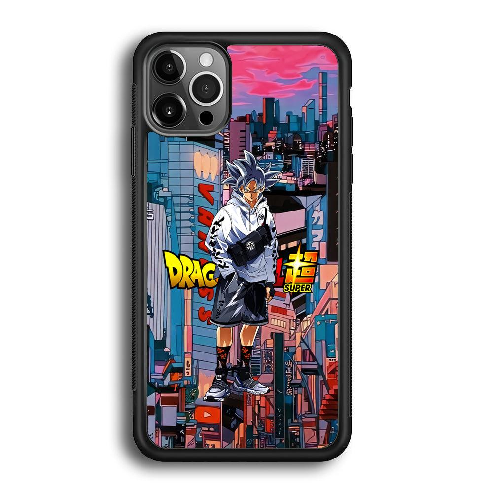 Dragon Ball Z Goku Super Hype iPhone 12 Pro Case-Rubber Black (2D Case)-Oxvistore