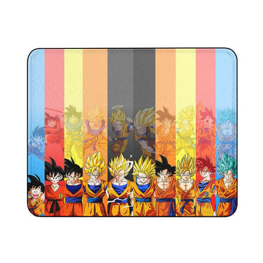 Dragon Ball Z Goku Transformation Mouse Pads | Custom Mouse Pad with Non-Slip Rubber Base