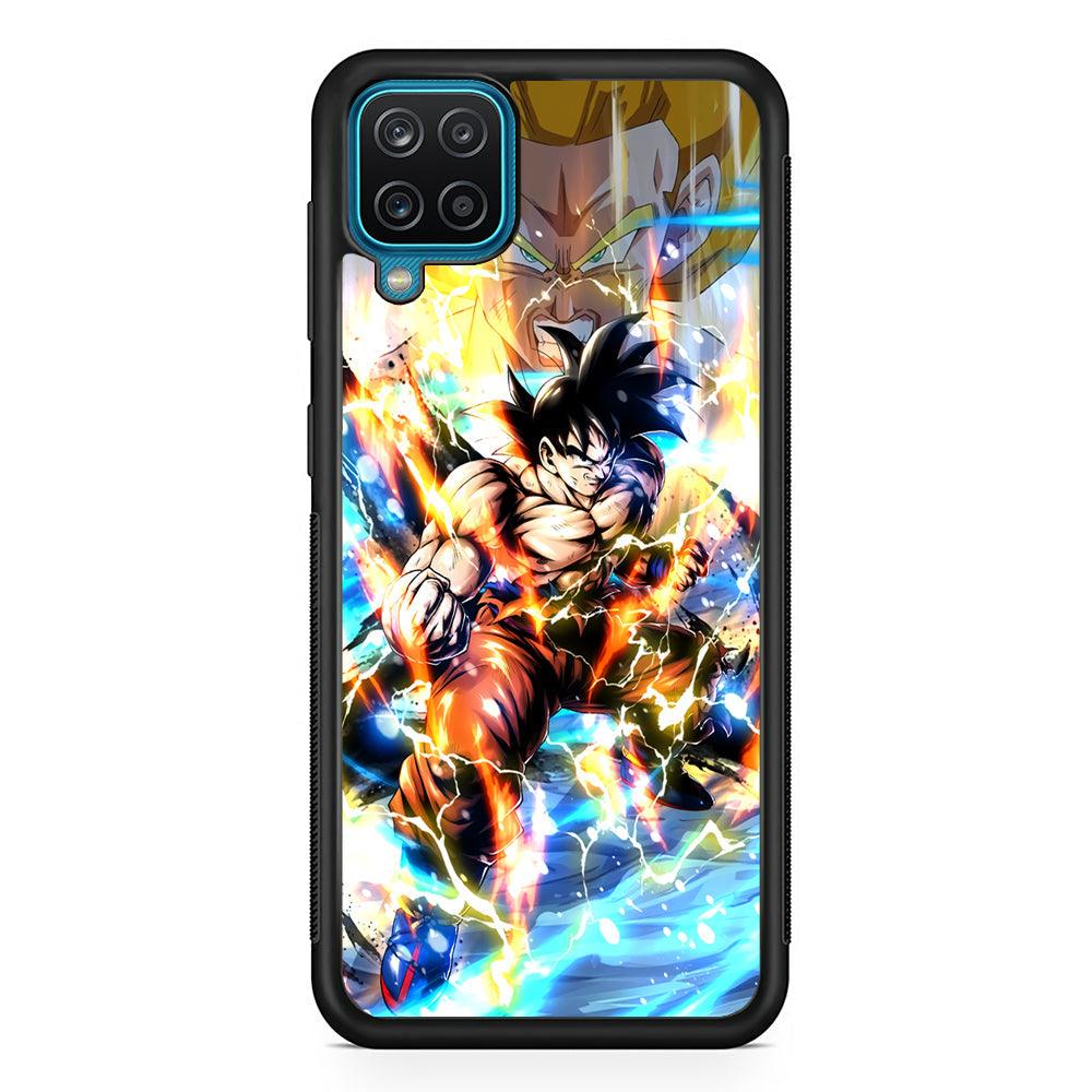 Dragon Ball Z Mighty Muscles Samsung Galaxy A12 Case-Rubber Black (2D Case)-Oxvistore
