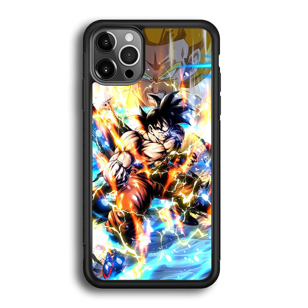 Dragon Ball Z Mighty Muscles iPhone 12 Pro Case-Rubber Black (2D Case)-Oxvistore