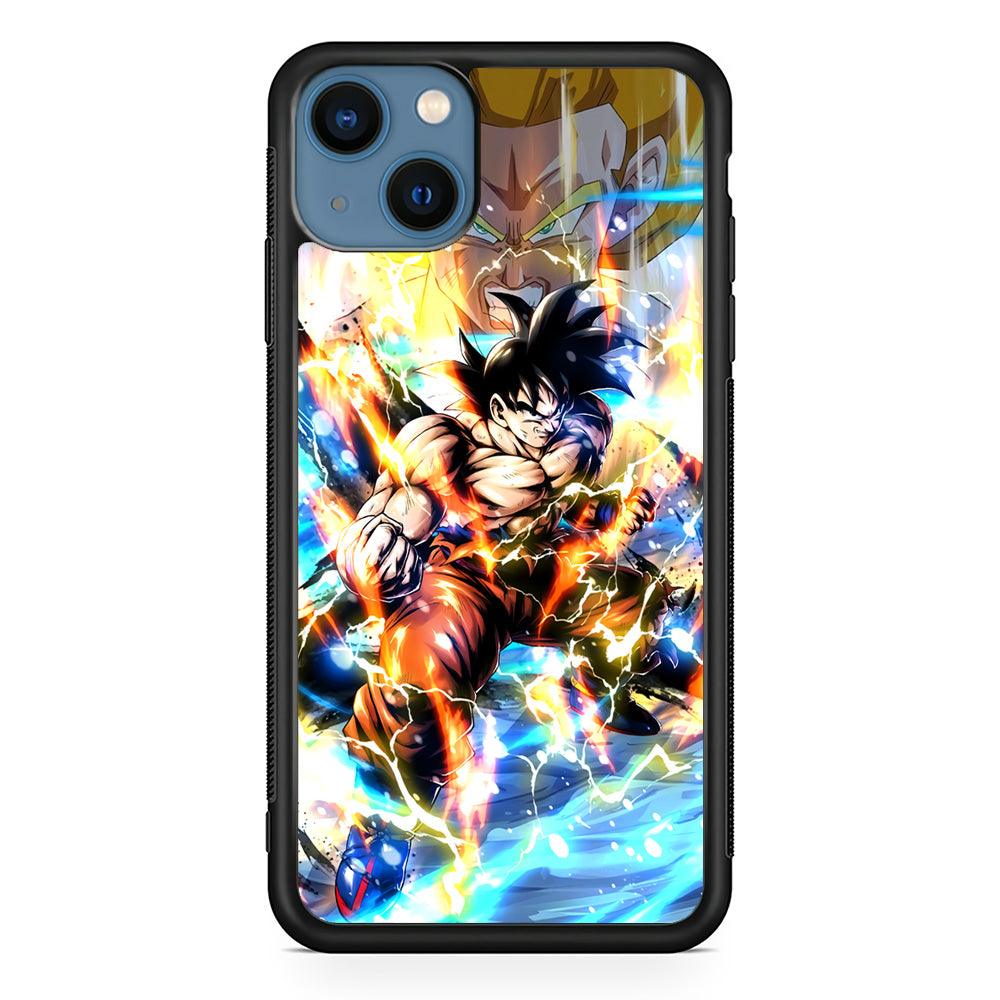 Dragon Ball Z Mighty Muscles iPhone 13 Case-Rubber Black (2D Case)-Oxvistore