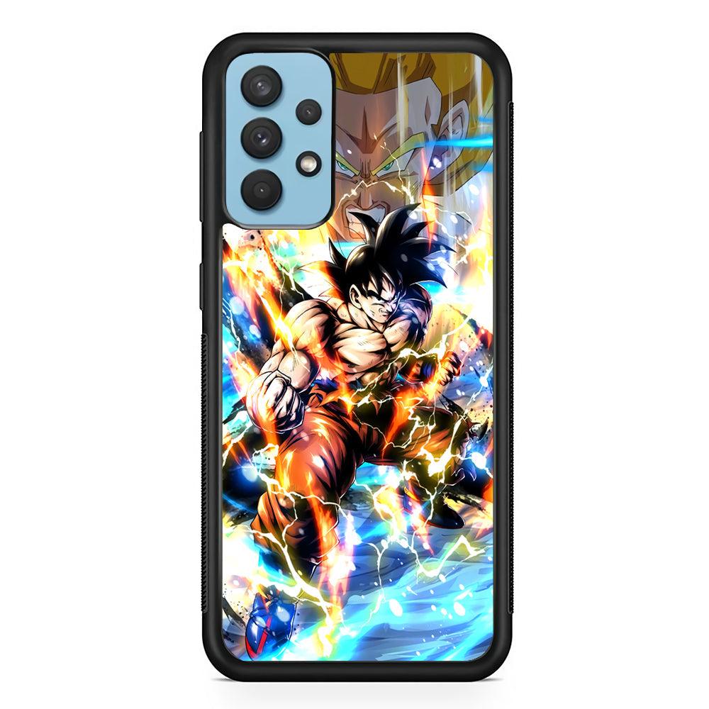 Dragon Ball Z Mighty Muscles Samsung Galaxy A32 Case-Rubber Black (2D Case)-Oxvistore