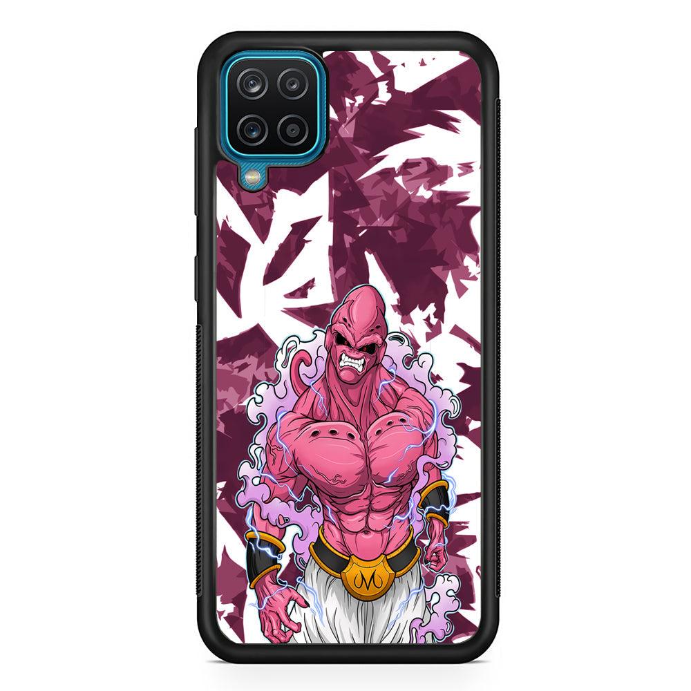 Dragon Ball Z Muscle of Majin Buu Samsung Galaxy A12 Case-Rubber Black (2D Case)-Oxvistore