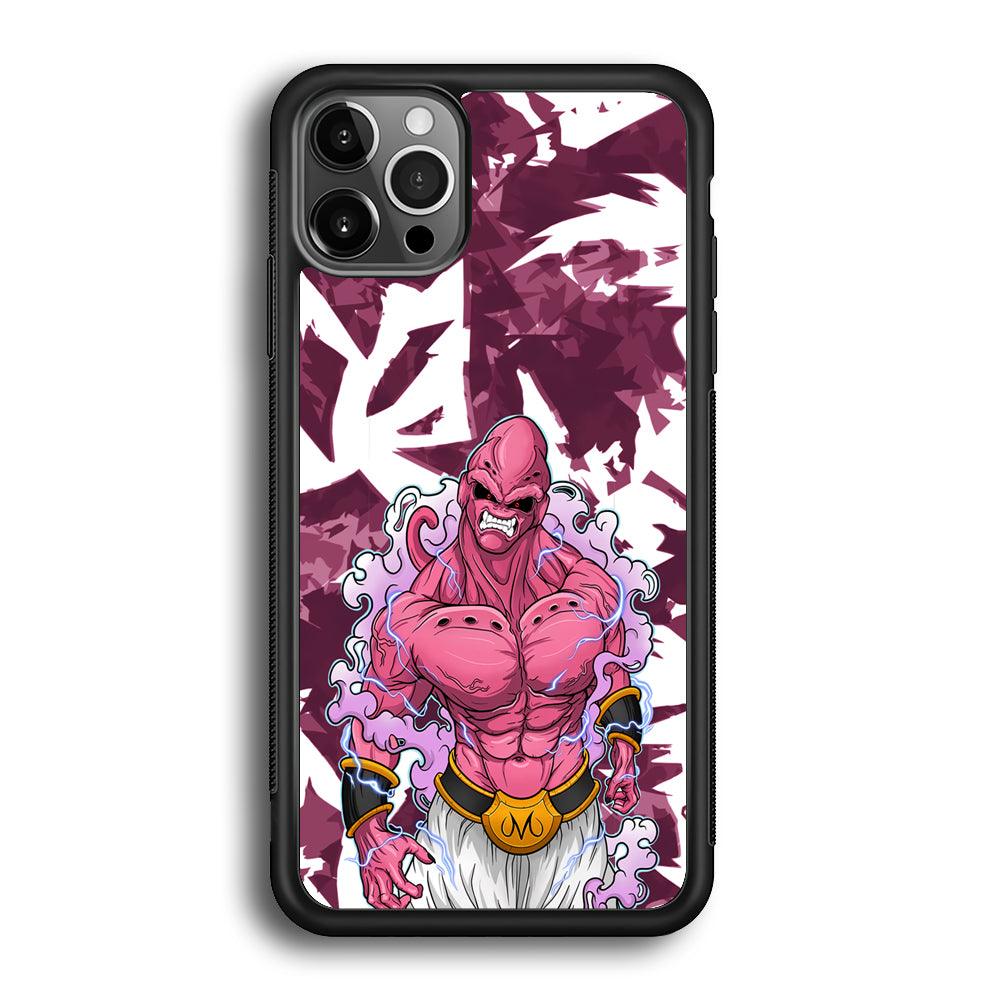 Dragon Ball Z Muscle of Majin Buu iPhone 12 Pro Max Case-Rubber Black (2D Case)-Oxvistore