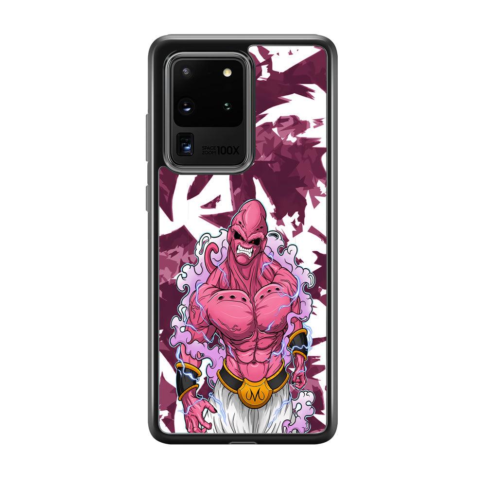 Dragon Ball Z Muscle of Majin Buu Samsung Galaxy S20 Ultra Case-Rubber Black (2D Case)-Oxvistore