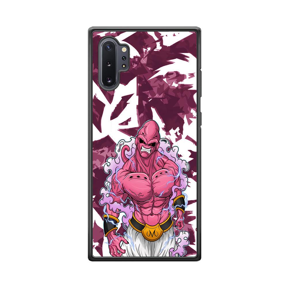 Dragon Ball Z Muscle of Majin Buu Samsung Galaxy Note 10 Plus Case-Rubber Black (2D Case)-Oxvistore