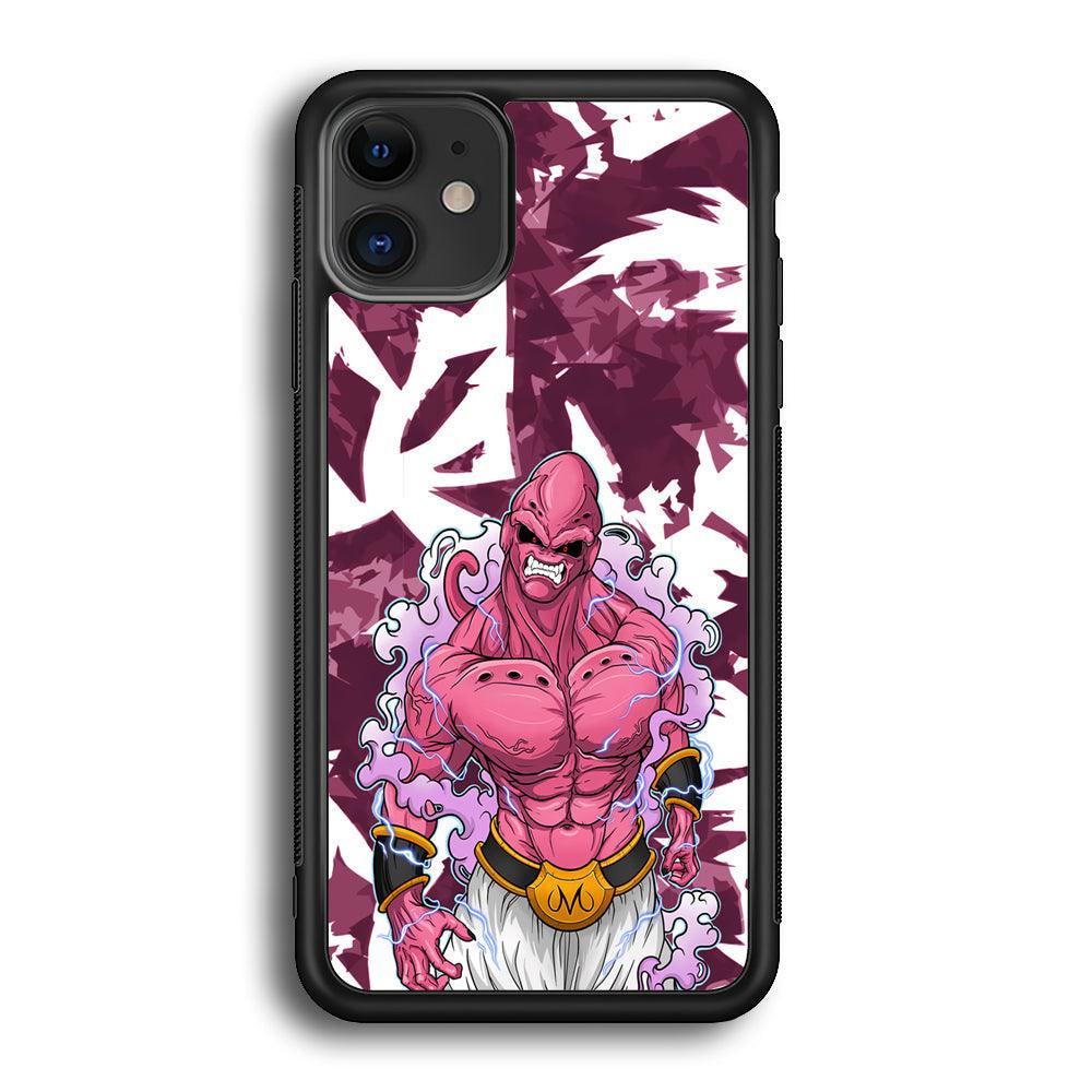 Dragon Ball Z Muscle of Majin Buu iPhone 12 Case-Rubber Black (2D Case)-Oxvistore