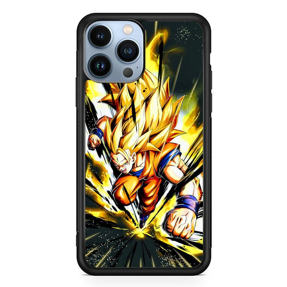 Dragon Ball Z Path of Faith iPhone 15 Pro Case-Rubber White (2D Case)-Oxvistore