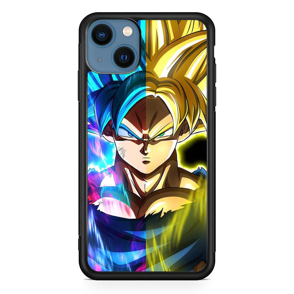 Dragon Ball Z Saiyan Step Up iPhone 13 Case-Rubber Black (2D Case)-Oxvistore