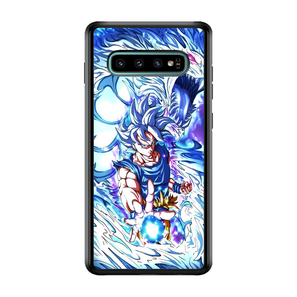 Dragon Ball Z Saiyan and Dragon Psyche Samsung Galaxy S10 Plus Case-Rubber Black (2D Case)-Oxvistore