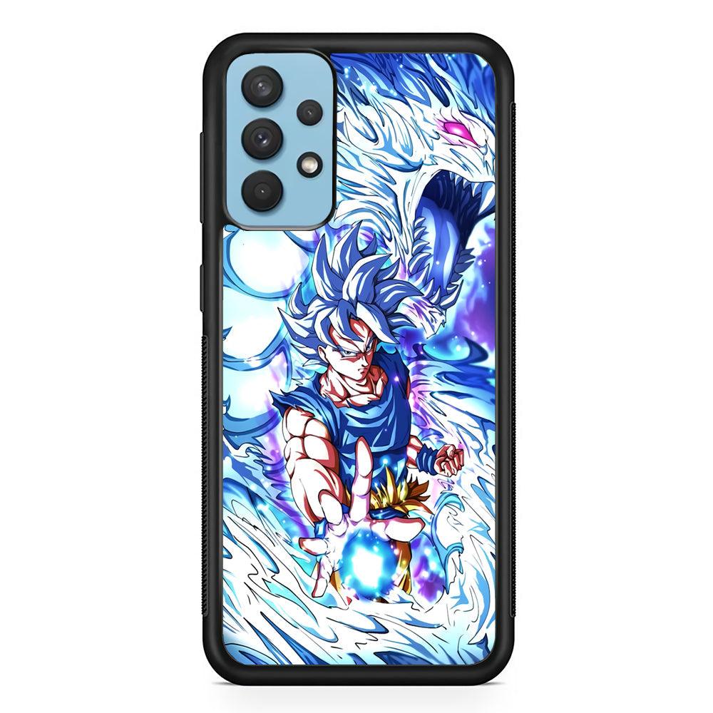 Dragon Ball Z Saiyan and Dragon Psyche Samsung Galaxy A32 Case-Rubber Black (2D Case)-Oxvistore